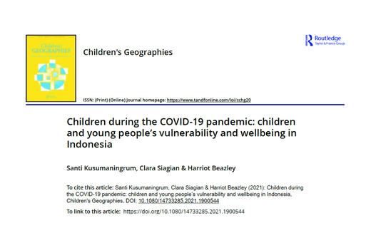 Children during the COVID-19 pandemic: children and young people’s vulnerability and wellbeing in Indonesia