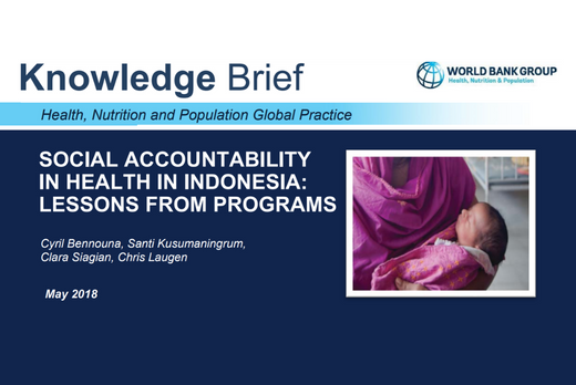 Social Accountability in Health in Indonesia : Lessons from Programs